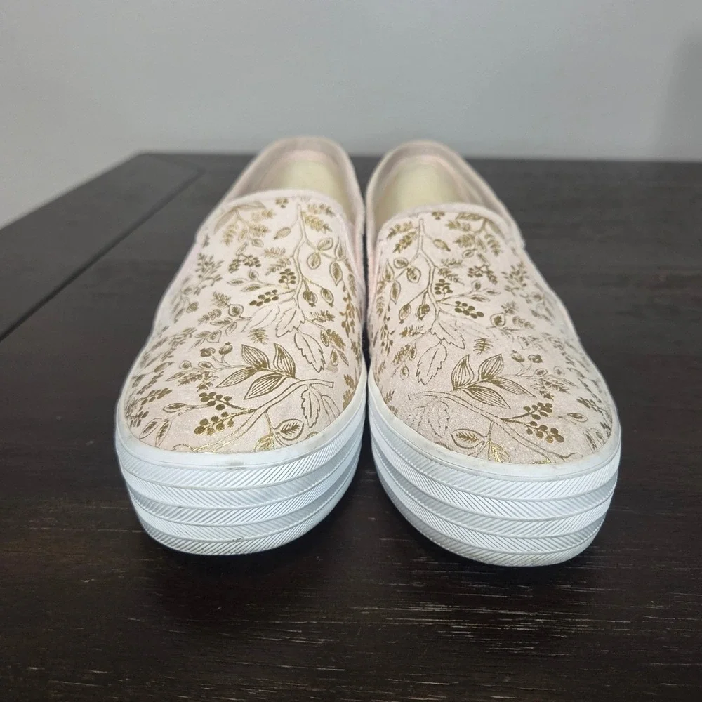 Keds x Rifle Paper Co Triple Decker Floral Platform Slip On Sneakers 8.5